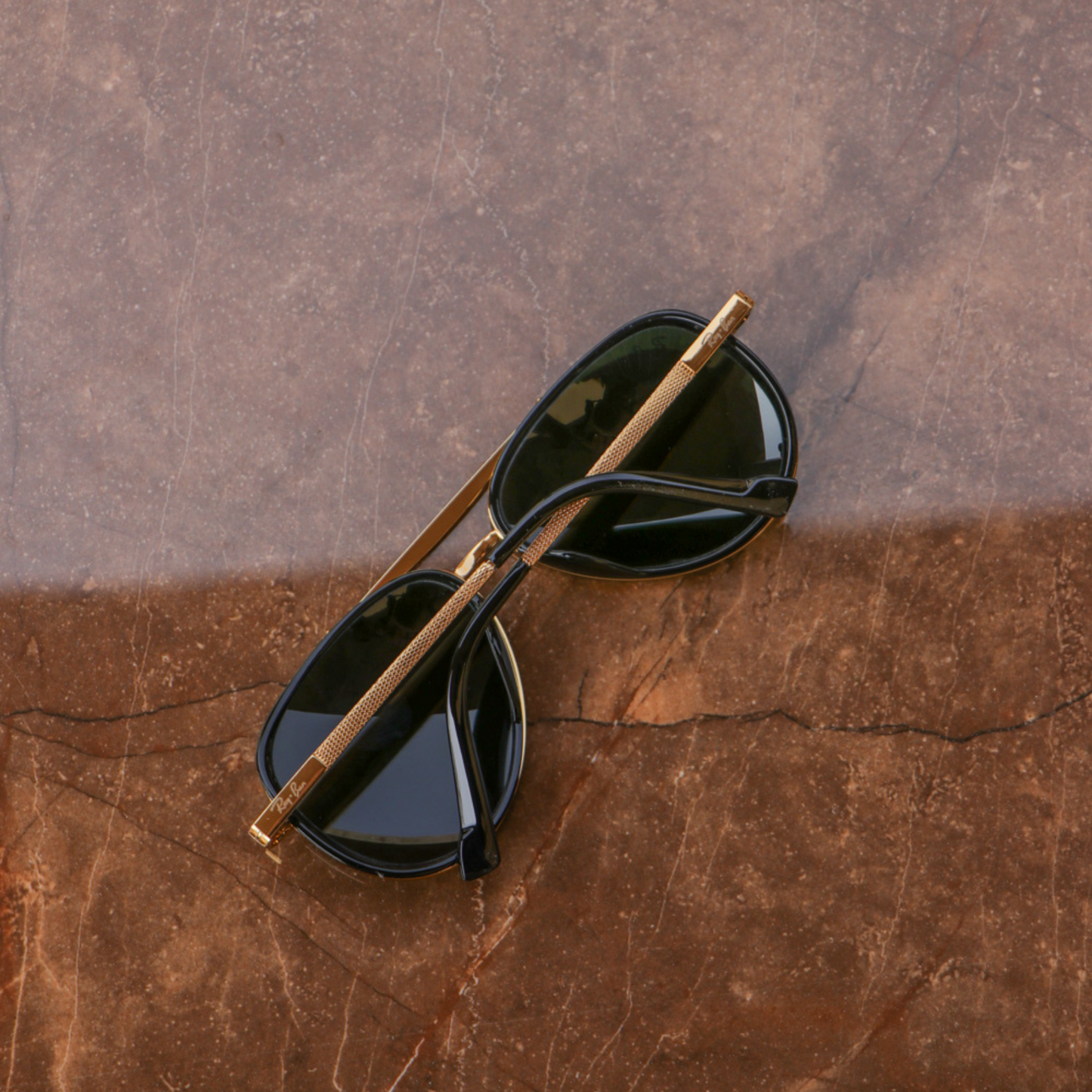 RAY-BAN Green & Gold 4414 Causal Latest Sunglass For Unisex.