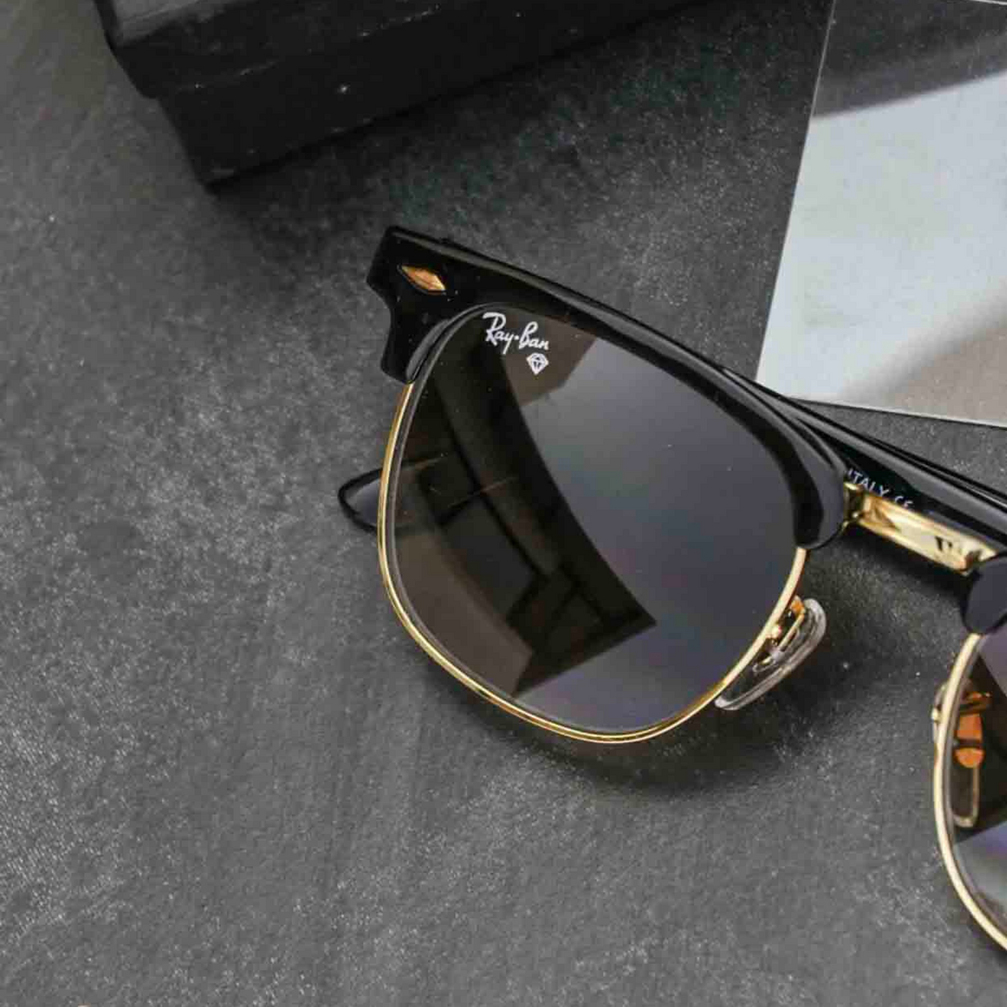 RAY-BAN New Stylish Brown Shaded & Gold 3016 Sunglass For Unisex