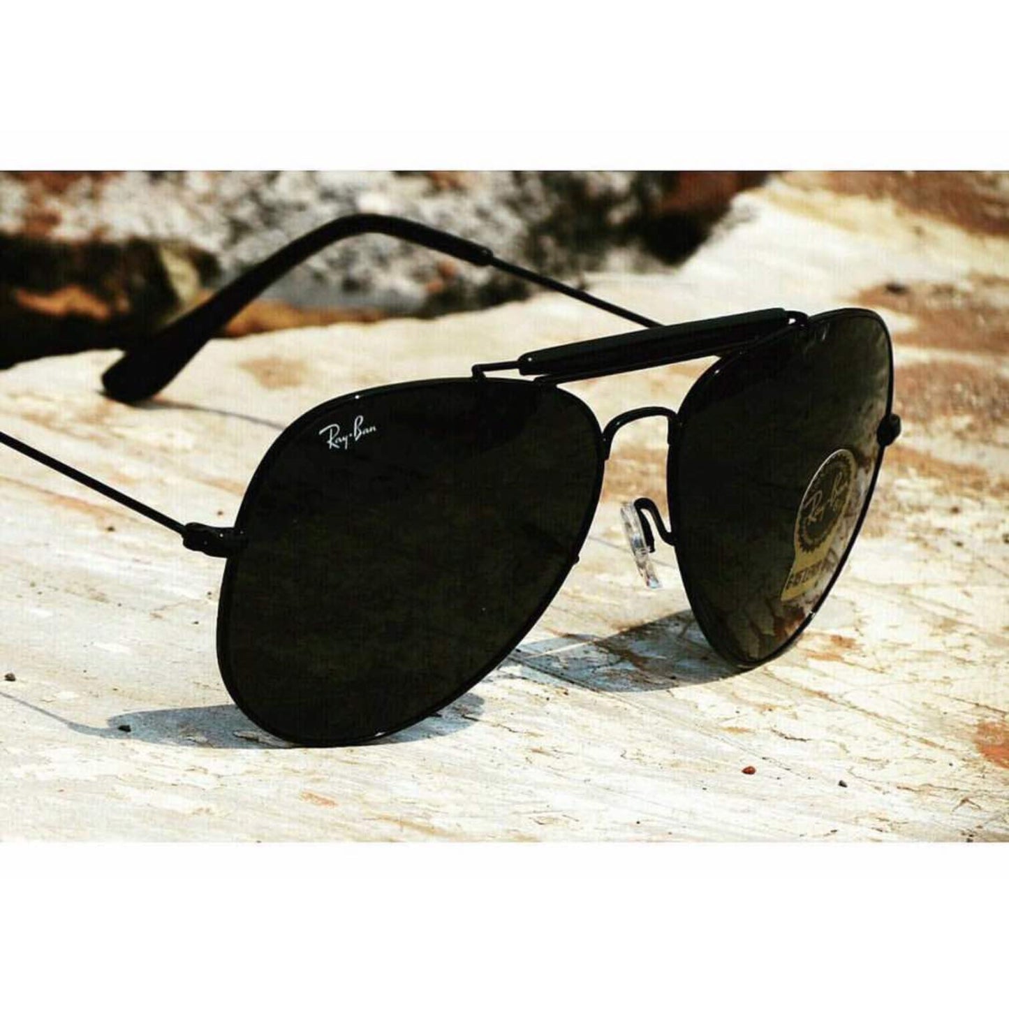 Ray-Ban Latest Fancy All Season Special RB Square Black & Black 5328 Trending Hot Favorite Fashionable Sunglass For Unisex.