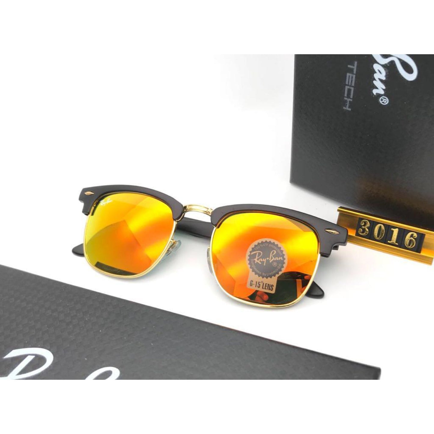 RAY-BAN Buy New Stylish Men Women A1+ Quality Latest Designer Hot Favorite Club Special Vintage Sunglasses ( RB-3016 Club Master Sunglass )