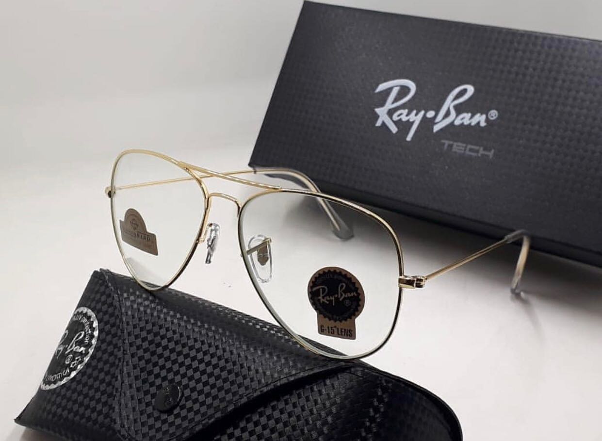 RAY-BAN New Fancy Men's Oval Aviator Silver Metal Frame Trendy Hot Favourite Wintage Sunglass For Unisex.