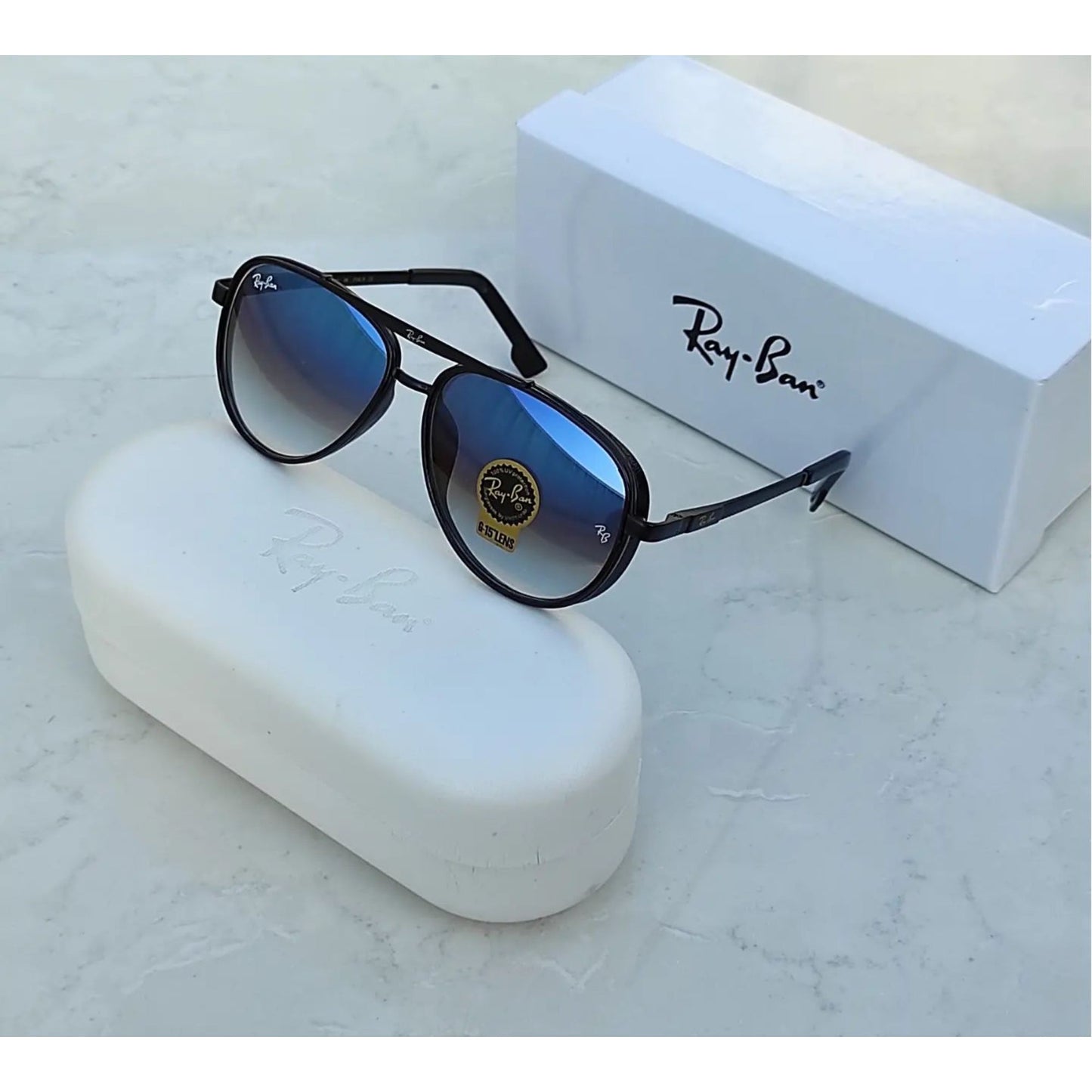 RAY-BAN Black & Black 4414 New Stylish Men Women A1+ Quality Latest Designer Hot Favorite Square Vintage Sunglasses ( RB-4414 Oval Side Cap Sunglass )