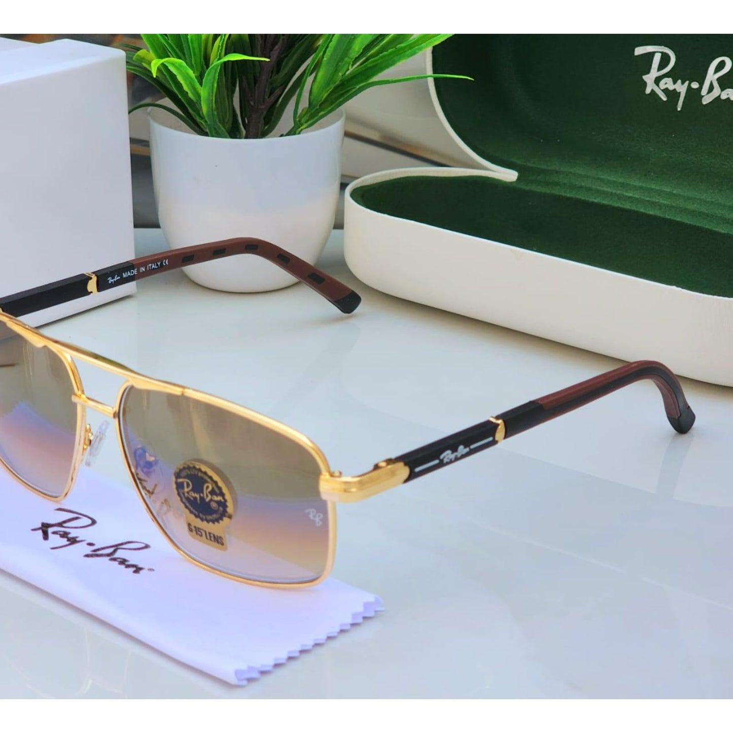 Ray-Ban Latest Fancy All Season Special RB Square 9713 Trending Hot Favorite Fashionable Sunglass For Unisex.