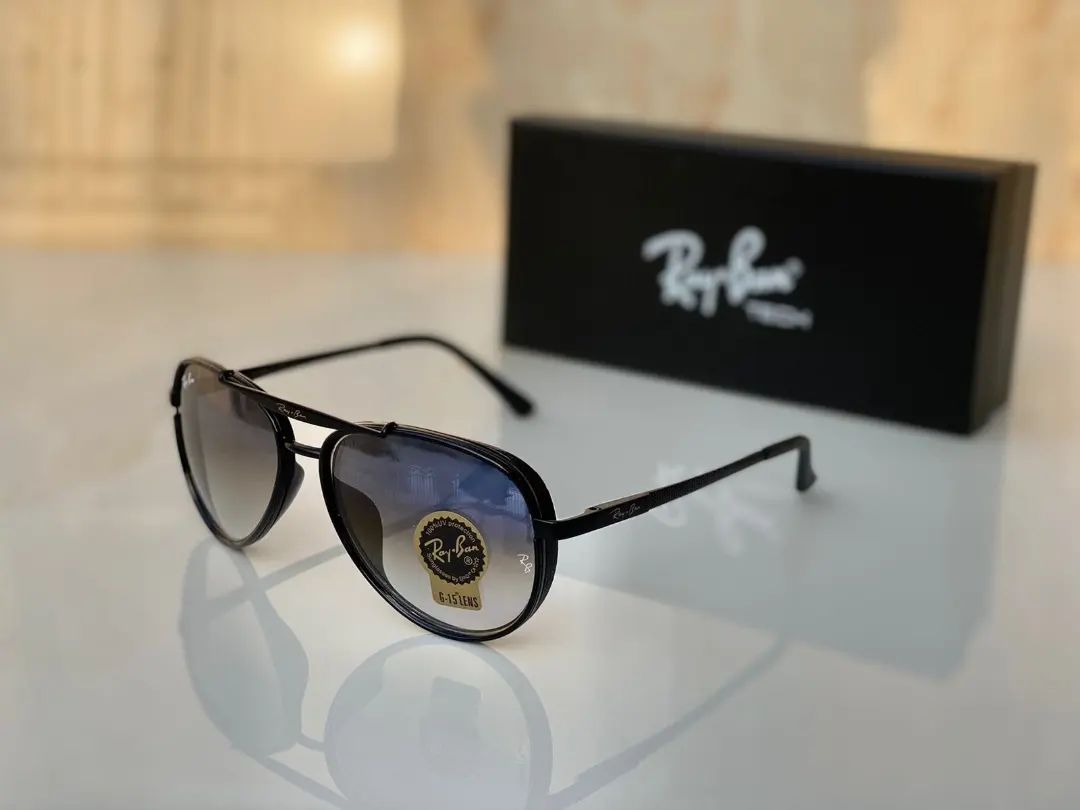 RAY-BAN New Fancy Men's Oval Side Cap Metal Frame Trendy Hot Favourite Wintage Sunglass For Unisex.