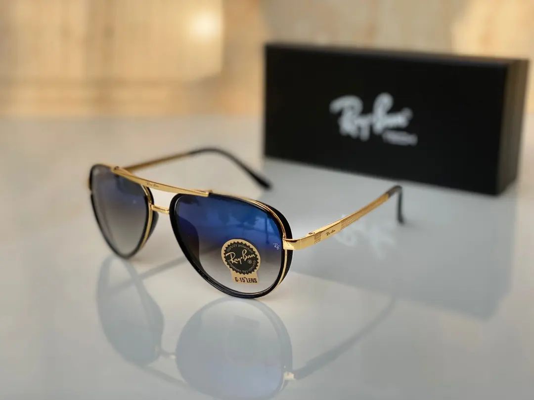 RAY-BAN New Fancy Men's Oval Side Cap Metal Frame Trendy Hot Favourite Wintage Sunglass For Unisex.