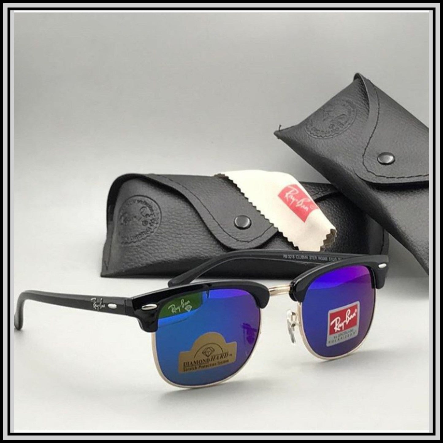 RAY-BAN Blue & Gold ( 3016 ) New 26-mm Men's Sunglasses.