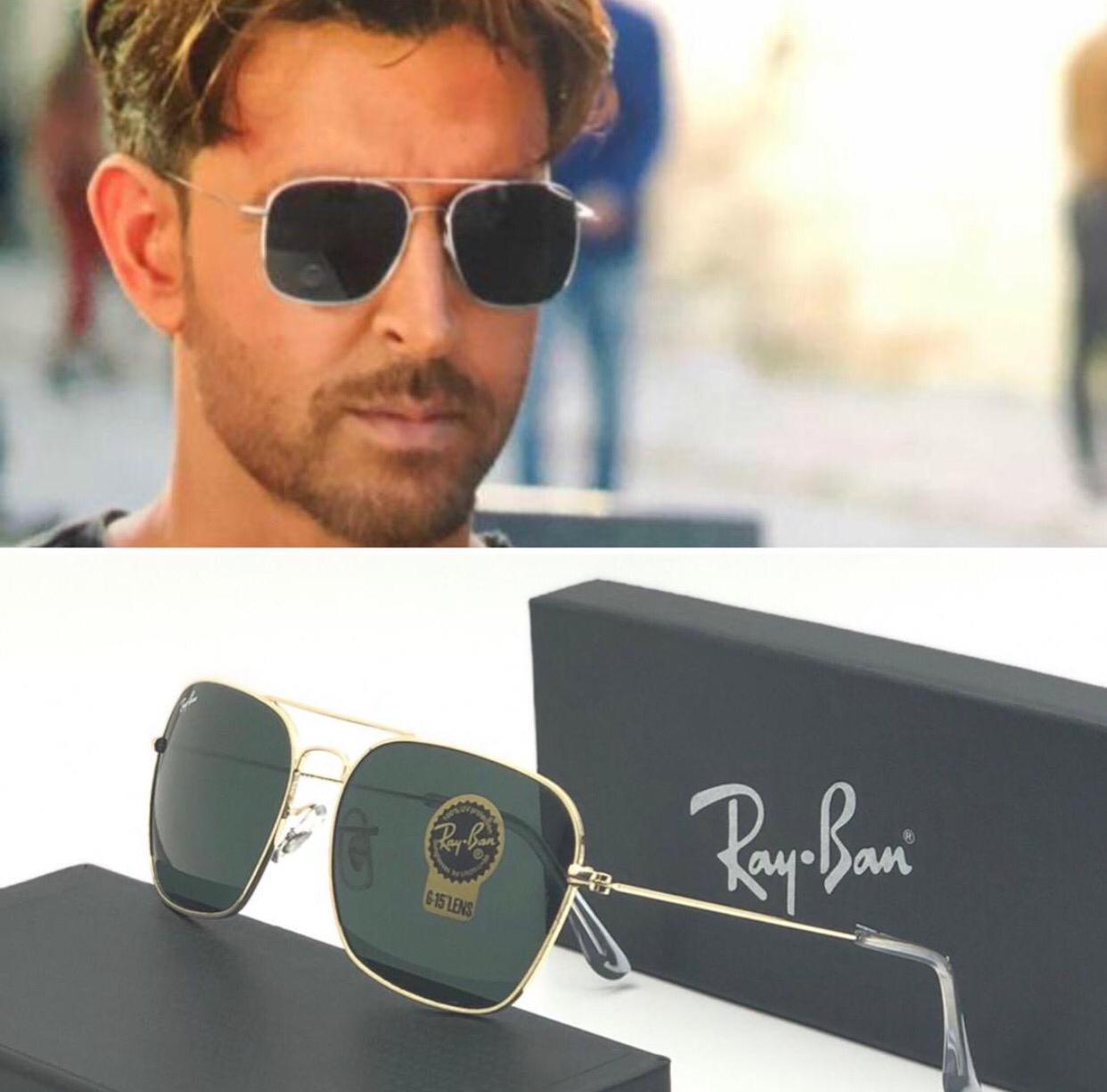 RAY-BAN New Top Trending Men's Pack Of 2 Combo Hot Favourite Wintage Sunglass For Unisex.