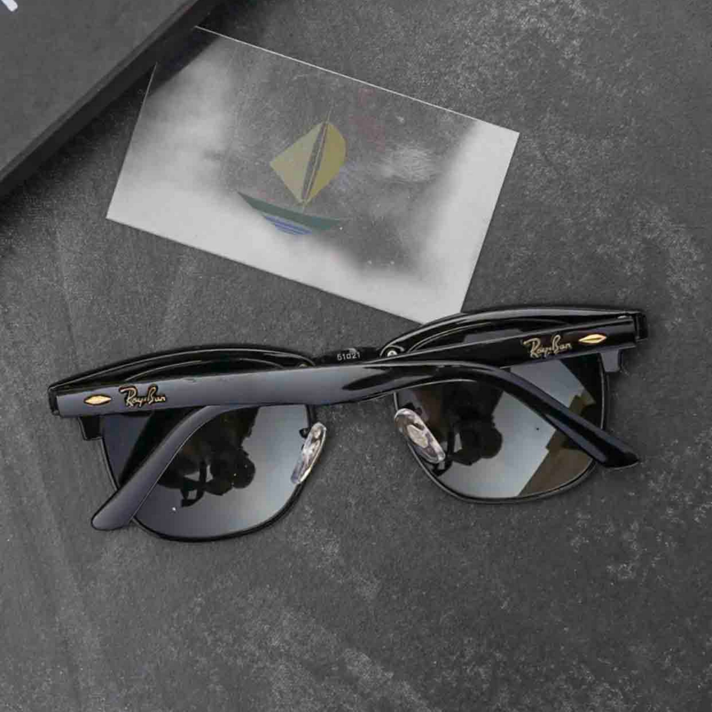 RAY-BAN New Stylish Black & Black 3016 Sunglass For Unisex
