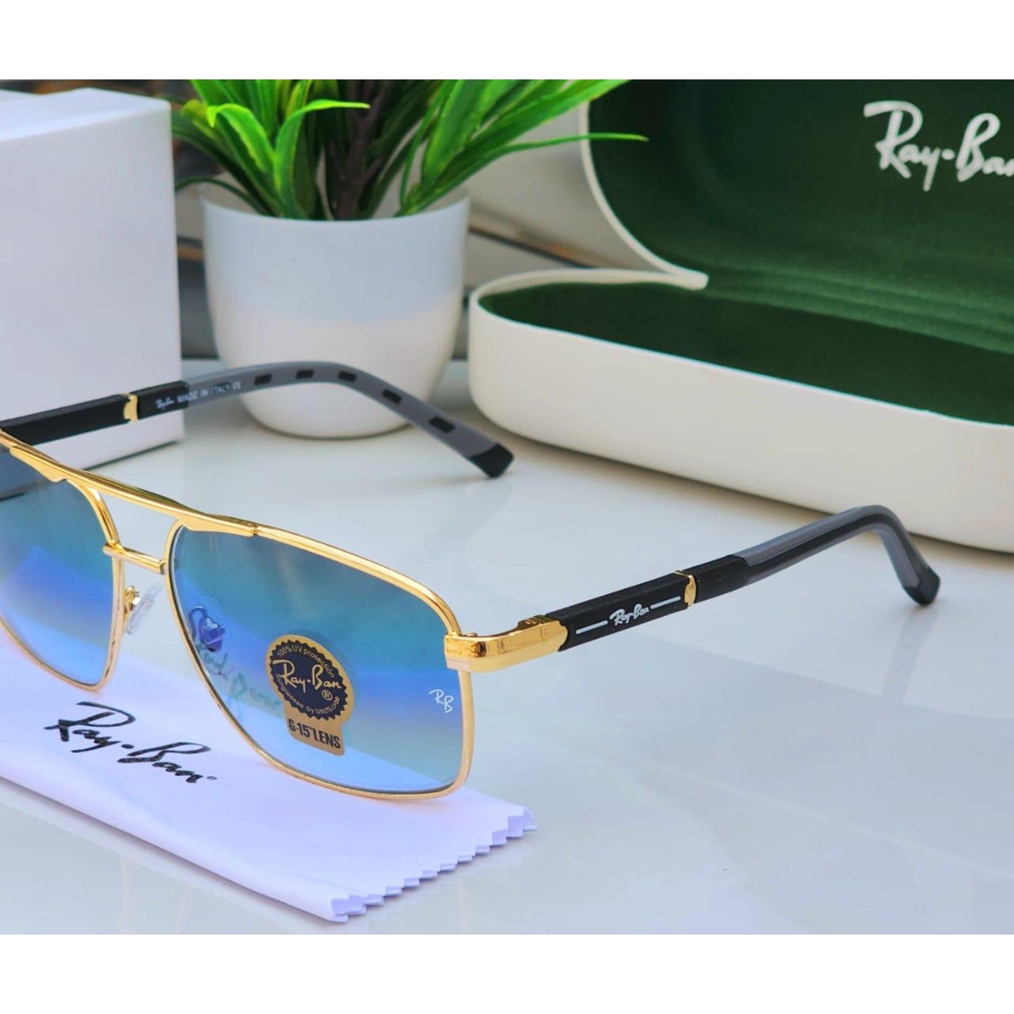 Ray-Ban Latest Fancy All Season Special RB Square 9713 Trending Hot Favorite Fashionable Sunglass For Unisex.